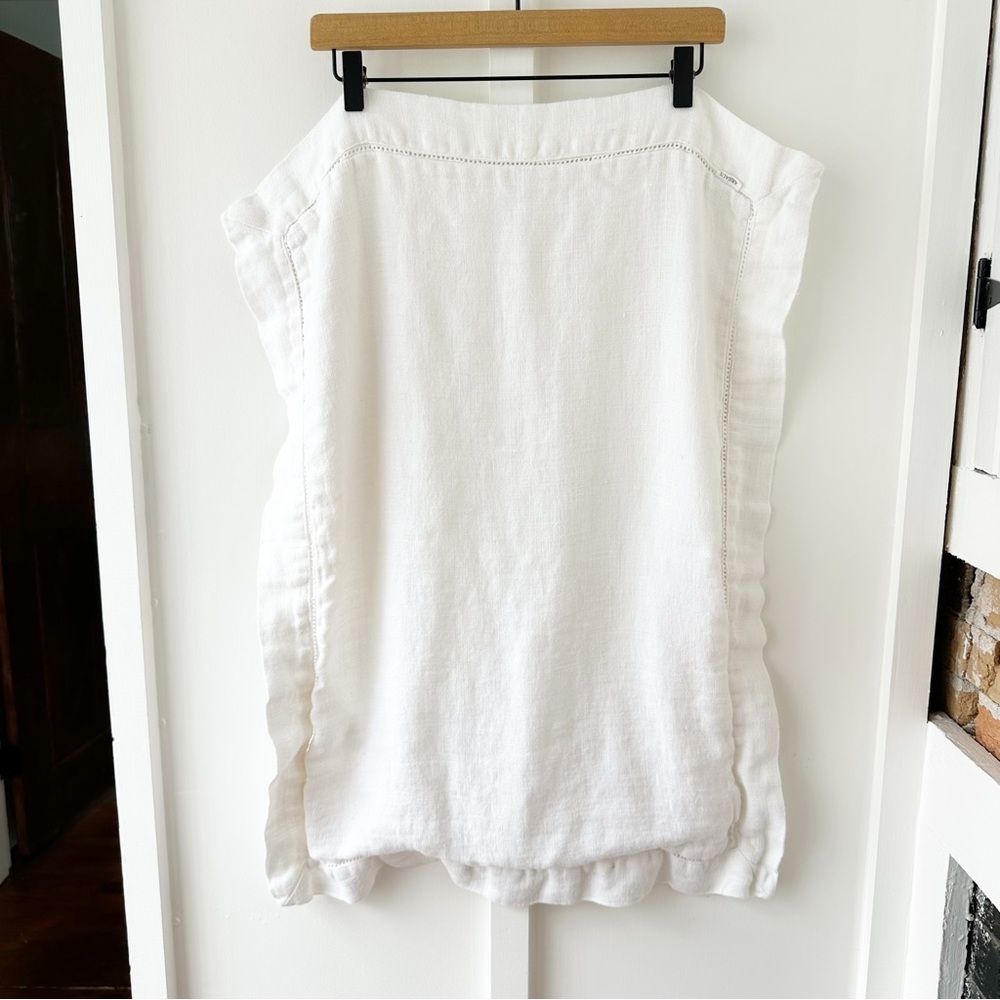 ARHAUS white Ava Picot Linen Sham